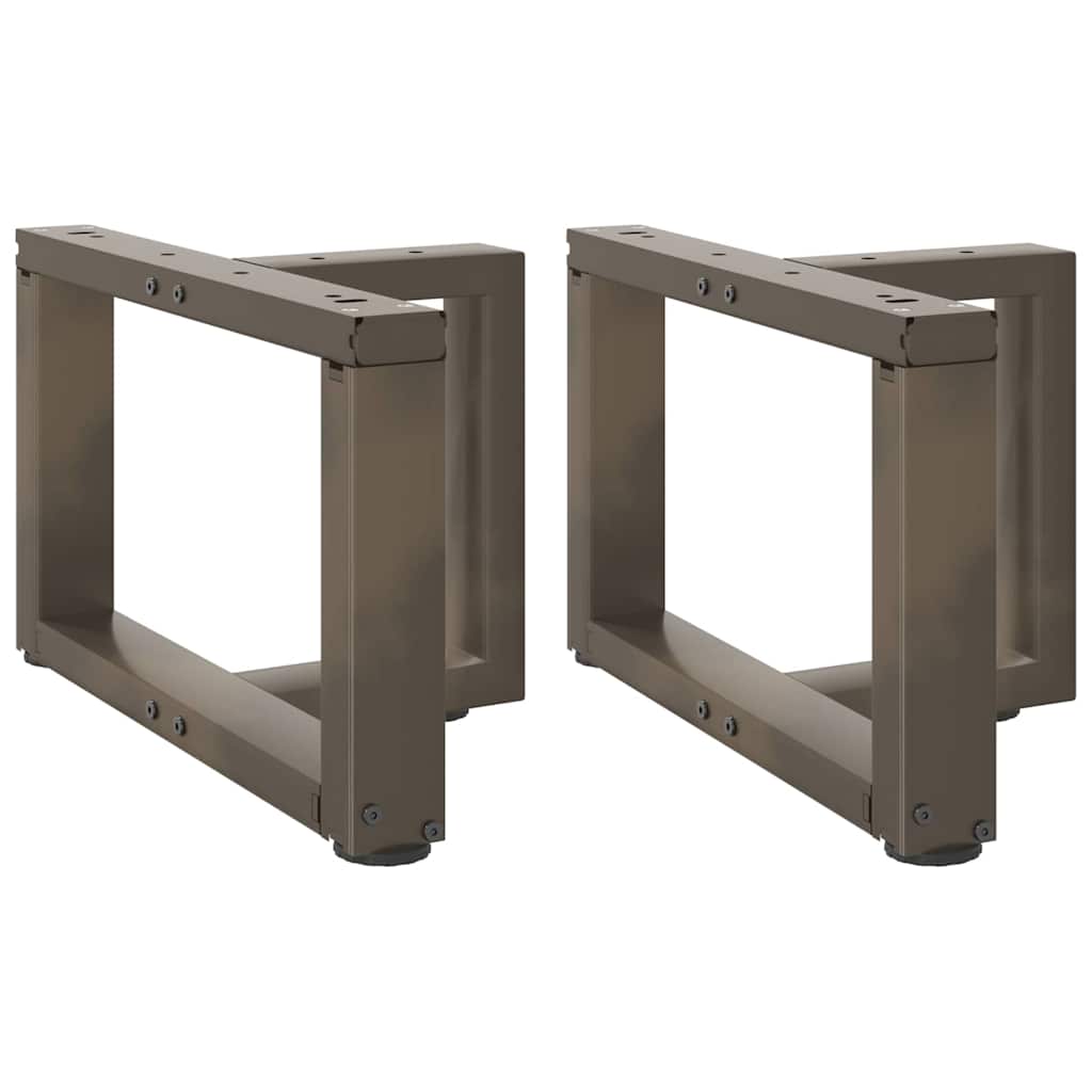 Kavos staliuko kojelės, 2 vnt., juodos, 40x25x(30 - 31) cm, plienas, T formos - Namų Idėja