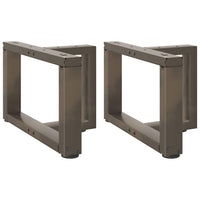 Kavos staliuko kojelės, 2 vnt., juodos, 40x25x(30 - 31) cm, plienas, T formos - Namų Idėja