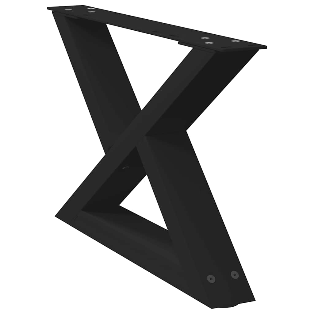 Kavos staliuko kojelės, 2 vnt., juodos, 50x(30 - 31,3) cm, plienas - Namų Idėja