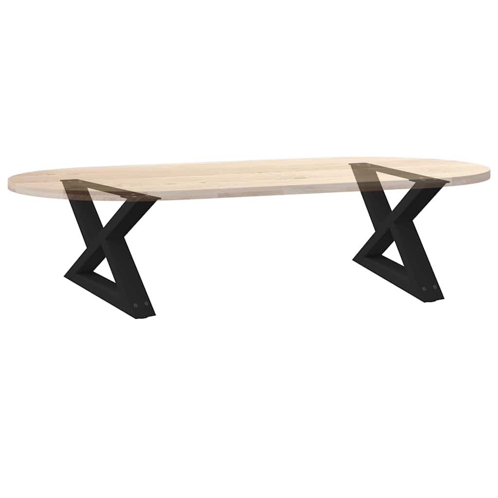 Kavos staliuko kojelės, 2 vnt., juodos, 50x(30 - 31,3) cm, plienas - Namų Idėja