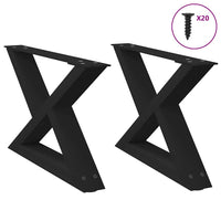 Kavos staliuko kojelės, 2 vnt., juodos, 50x(30 - 31,3) cm, plienas - Namų Idėja