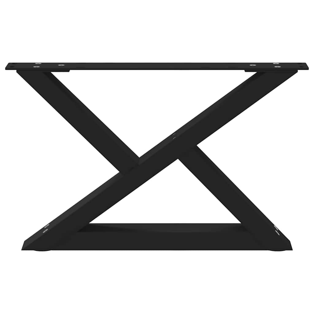 Kavos staliuko kojelės, 2 vnt., juodos, 50x(30 - 31,3) cm, plienas - Namų Idėja