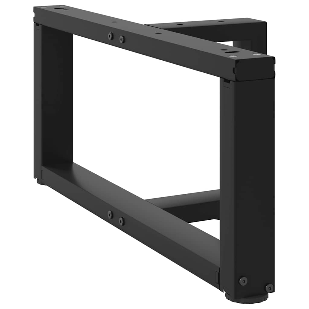 Kavos staliuko kojelės, 2 vnt., juodos, 60x25x(30 - 31) cm, plienas - Namų Idėja