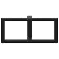 Kavos staliuko kojelės, 2 vnt., juodos, 60x25x(30 - 31) cm, plienas - Namų Idėja
