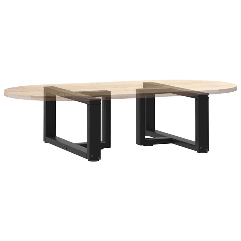 Kavos staliuko kojelės, 2 vnt., juodos, 60x25x(30 - 31) cm, plienas - Namų Idėja