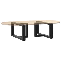 Kavos staliuko kojelės, 2 vnt., juodos, 60x25x(30 - 31) cm, plienas - Namų Idėja