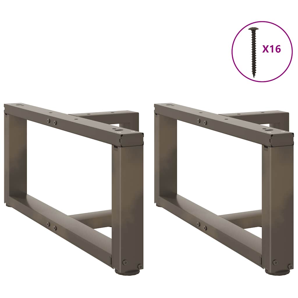 Kavos staliuko kojelės, 2 vnt., juodos, 60x25x(30 - 31) cm, plienas - Namų Idėja