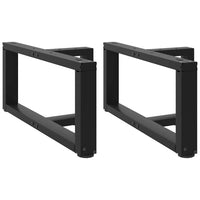 Kavos staliuko kojelės, 2 vnt., juodos, 60x25x(30 - 31) cm, plienas - Namų Idėja