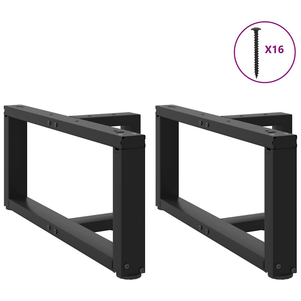 Kavos staliuko kojelės, 2 vnt., juodos, 60x25x(30 - 31) cm, plienas - Namų Idėja