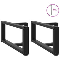 Kavos staliuko kojelės, 2 vnt., juodos, 60x25x(30 - 31) cm, plienas - Namų Idėja