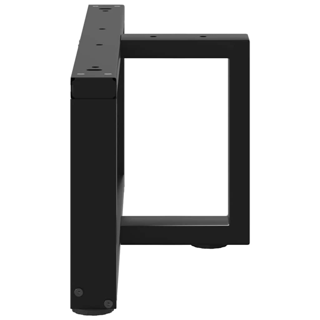 Kavos staliuko kojelės, 2 vnt., juodos, 60x25x(30 - 31) cm, plienas - Namų Idėja