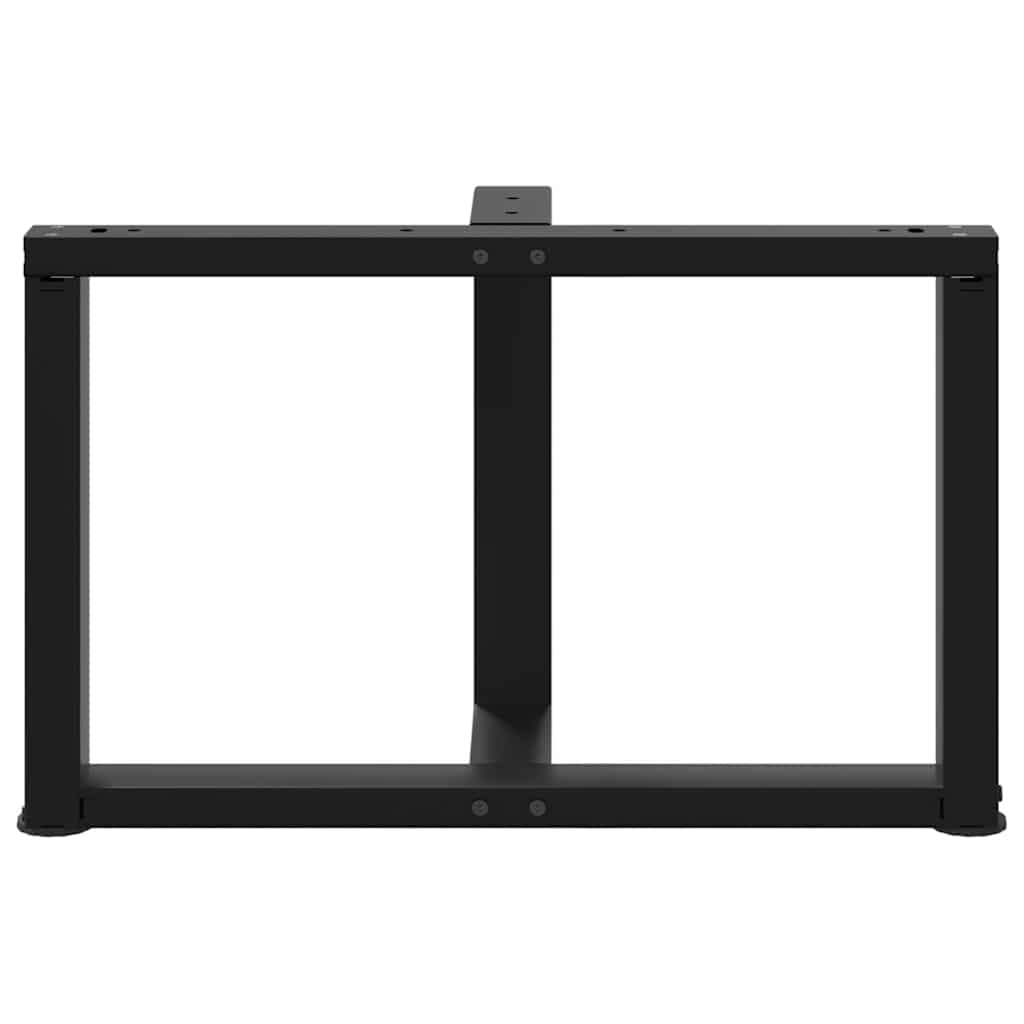 Kavos staliuko kojelės, 2 vnt., juodos, 60x25x(42 - 43) cm, plienas - Namų Idėja