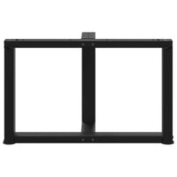 Kavos staliuko kojelės, 2 vnt., juodos, 60x25x(42 - 43) cm, plienas - Namų Idėja