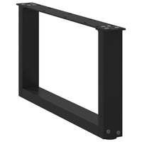 Kavos staliuko kojelės, 2 vnt., juodos, 60x(30 - 31) cm, plienas, U formos - Namų Idėja