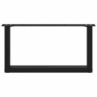 Kavos staliuko kojelės, 2 vnt., juodos, 60x(30 - 31) cm, plienas, U formos - Namų Idėja