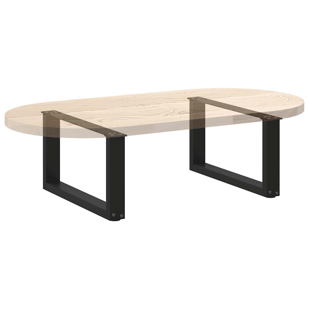 Kavos staliuko kojelės, 2 vnt., juodos, 60x(30 - 31) cm, plienas, U formos - Namų Idėja