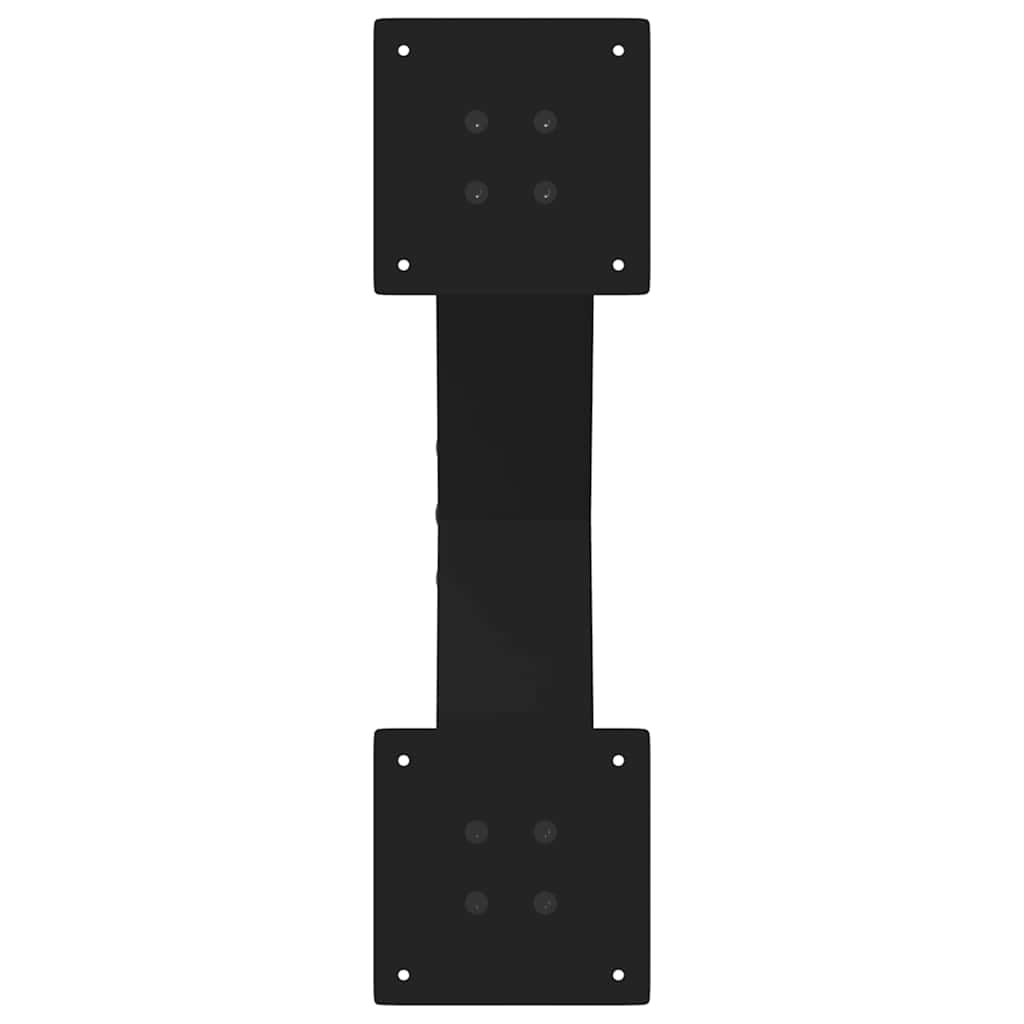 Kavos staliuko kojelės, 2 vnt., juodos, 60x(30 - 31) cm, plienas, X formos - Namų Idėja
