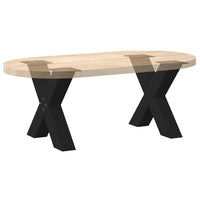 Kavos staliuko kojelės, 2 vnt., juodos, 60x(42 - 43) cm, plienas, X formos - Namų Idėja