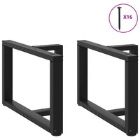 Kavos staliuko kojelės, 2 vnt., juodos, 70x25x(42 - 43) cm, plienas - Namų Idėja