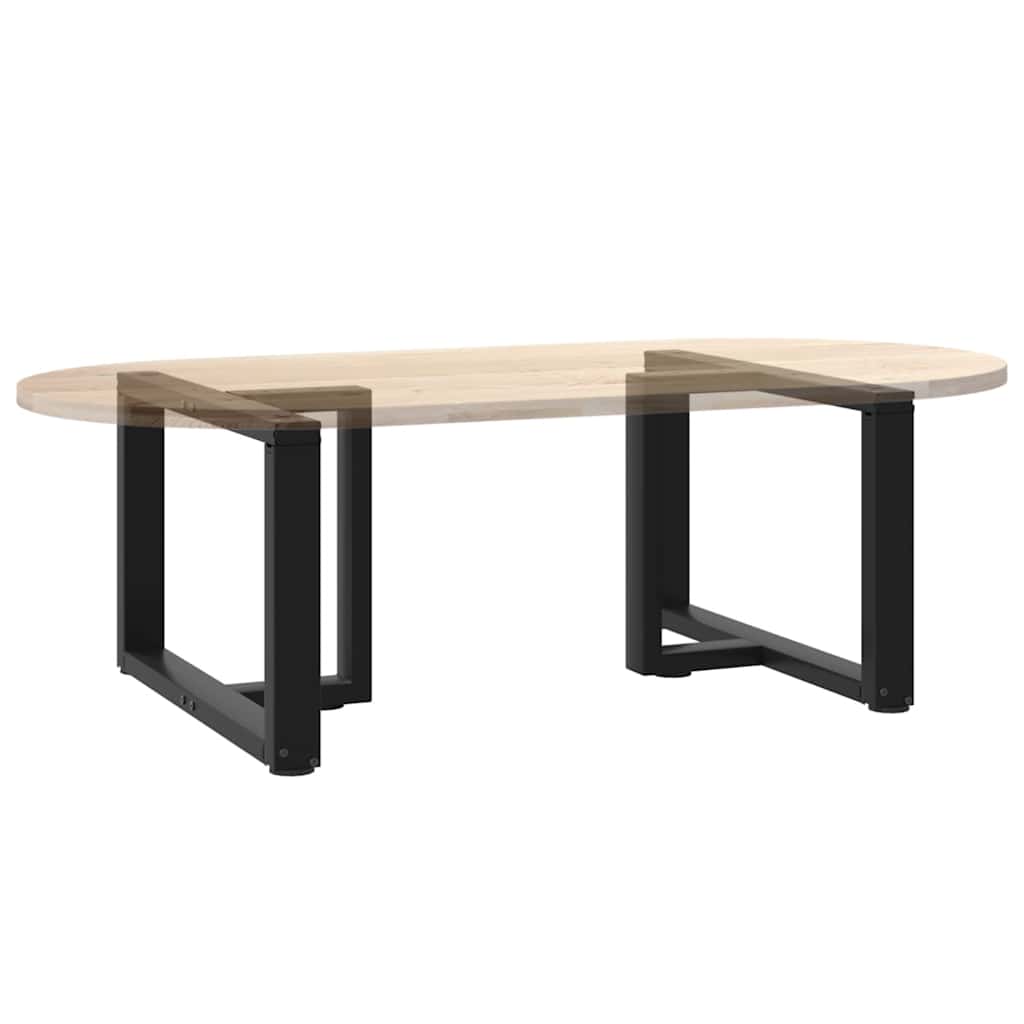 Kavos staliuko kojelės, 2 vnt., juodos, 70x25x(42 - 43) cm, plienas - Namų Idėja