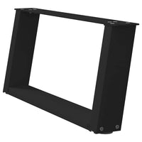 Kavos staliuko kojelės, 2 vnt., juodos, 70x(30 - 31) cm, plienas, U formos - Namų Idėja