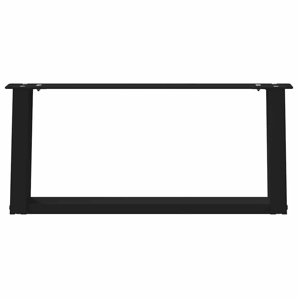 Kavos staliuko kojelės, 2 vnt., juodos, 70x(30 - 31) cm, plienas, U formos - Namų Idėja