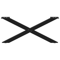 Kavos staliuko kojelės, 2 vnt., juodos, 70x(30 - 31) cm, plienas, X formos - Namų Idėja