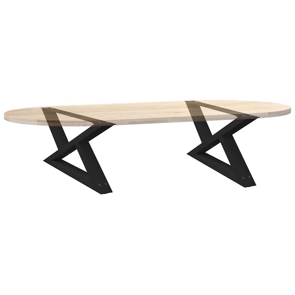 Kavos staliuko kojelės, 2 vnt., juodos, 70x(30 - 31,3) cm, plienas - Namų Idėja