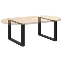 Kavos staliuko kojelės, 2 vnt., juodos, 70x(42 - 43) cm, plienas, U formos - Namų Idėja