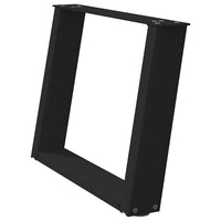 Kavos staliuko kojelės, 2 vnt., juodos, 70x(42 - 43) cm, plienas, U formos - Namų Idėja