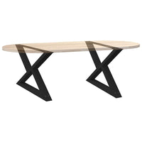 Kavos staliuko kojelės, 2 vnt., juodos, 70x(42 - 43,3) cm, plienas - Namų Idėja