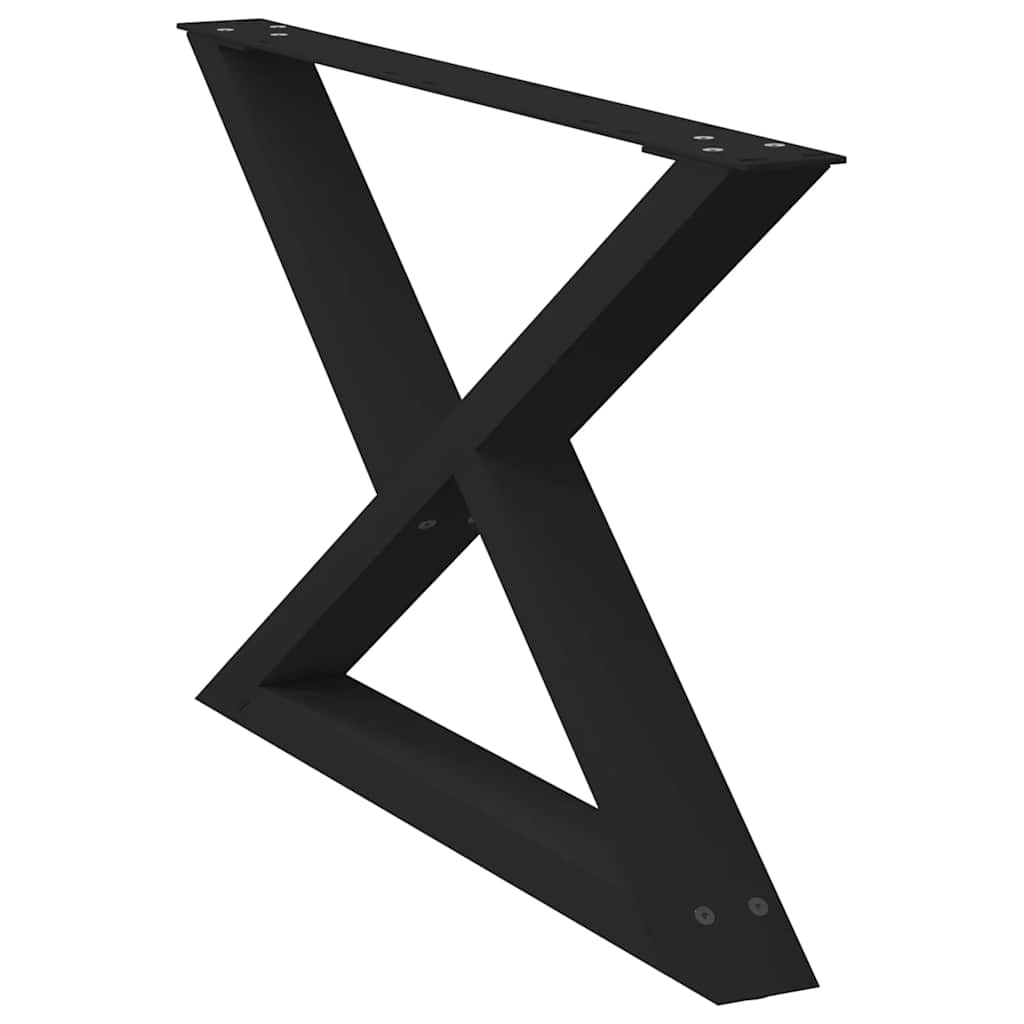 Kavos staliuko kojelės, 2 vnt., juodos, 70x(42 - 43,3) cm, plienas - Namų Idėja
