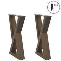 Kavos staliuko kojelės, 2 vnt., natūralus plienas, 38x(42 - 43,3) cm, plienas - Namų Idėja