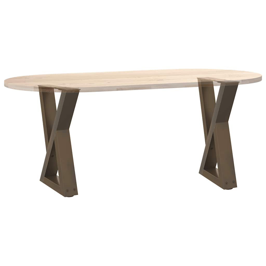 Kavos staliuko kojelės, 2 vnt., natūralus plienas, 38x(42 - 43,3) cm, plienas - Namų Idėja