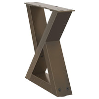 Kavos staliuko kojelės, 2 vnt., natūralus plienas, 40x(30 - 31,3) cm, plienas - Namų Idėja