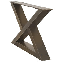 Kavos staliuko kojelės, 2 vnt., natūralus plienas, 50x(30 - 31,3) cm, plienas - Namų Idėja
