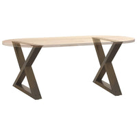 Kavos staliuko kojelės, 2 vnt., natūralus plienas, 50x(42 - 43,3) cm, plienas - Namų Idėja