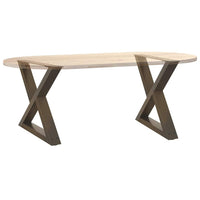Kavos staliuko kojelės, 2 vnt., natūralus plienas, 60x(42 - 43,3) cm, plienas - Namų Idėja