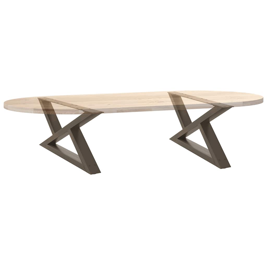 Kavos staliuko kojelės, 2 vnt., natūralus plienas, 70x(30 - 31,3) cm, plienas - Namų Idėja
