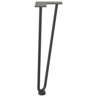Kavos staliuko kojelės, 4 vnt., antracito spalvos, 42 cm, plienas, segtukai - Namų Idėja
