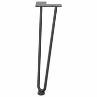 Kavos staliuko kojelės, 4 vnt., antracito spalvos, 42 cm, plienas, segtukai - Namų Idėja