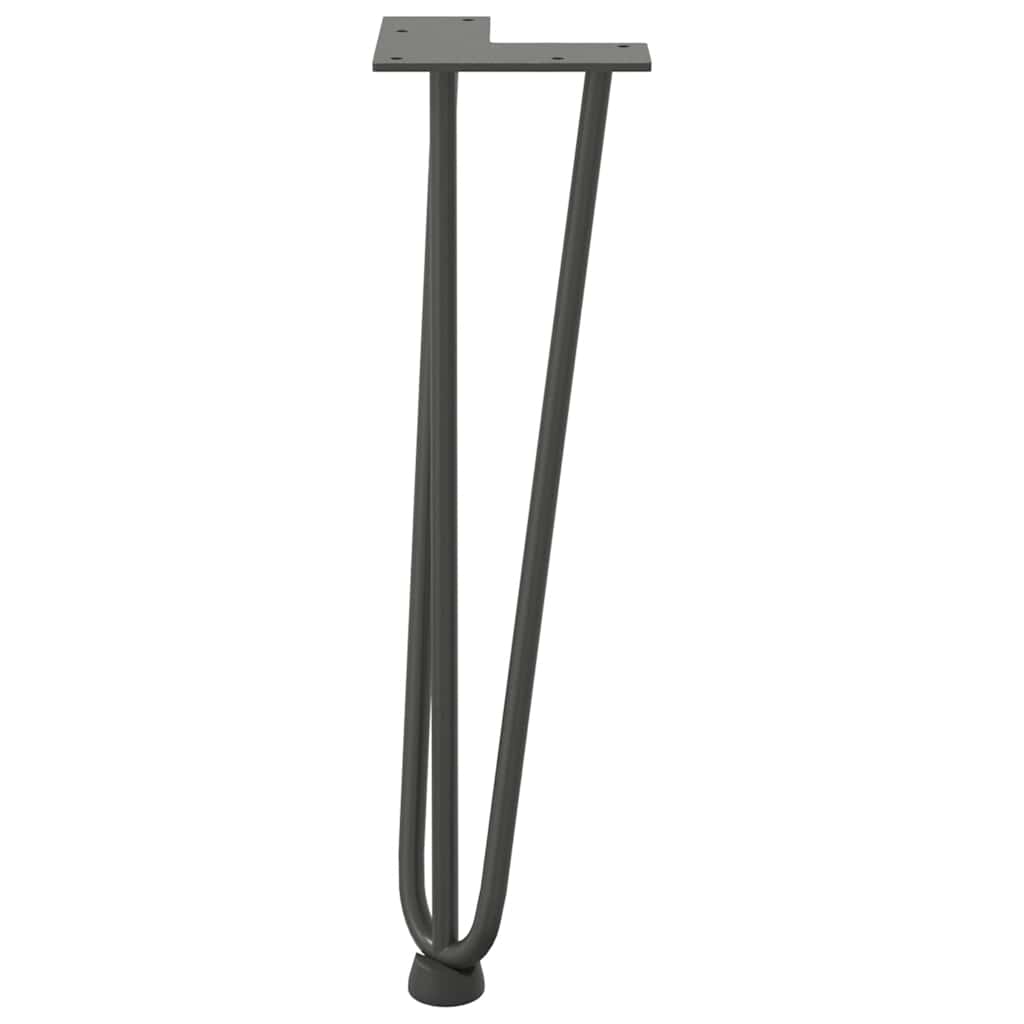 Kavos staliuko kojelės, 4 vnt., antracito spalvos, 42 cm, plienas, segtukai - Namų Idėja