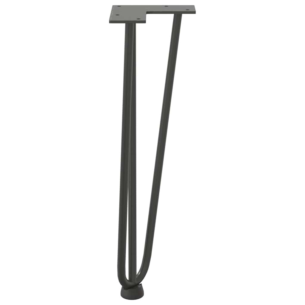 Kavos staliuko kojelės, 4 vnt., antracito spalvos, 42 cm, plienas, segtukai - Namų Idėja