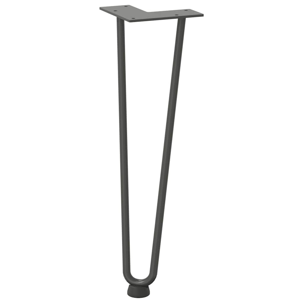 Kavos staliuko kojelės, 4 vnt., antracito spalvos, 42 cm, plienas, segtukai - Namų Idėja
