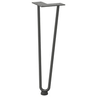 Kavos staliuko kojelės, 4 vnt., antracito spalvos, 42 cm, plienas, segtukai - Namų Idėja