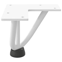 Kavos staliuko kojelės, 4 vnt., baltos, 10 cm, plienas, segtukai - Namų Idėja