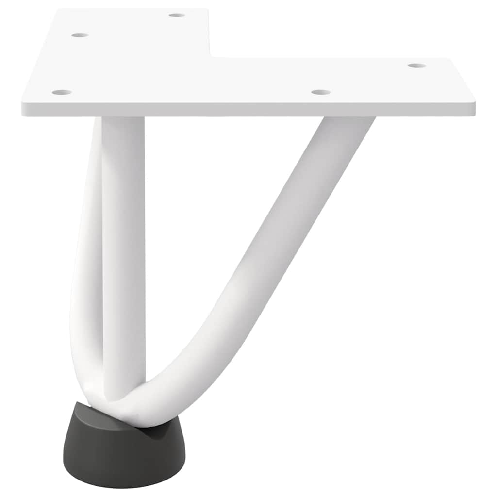 Kavos staliuko kojelės, 4 vnt., baltos, 10 cm, plienas, segtukai - Namų Idėja