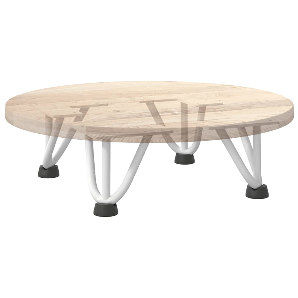 Kavos staliuko kojelės, 4 vnt., baltos, 10 cm, plienas, segtukai - Namų Idėja