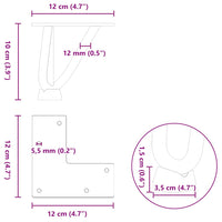 Kavos staliuko kojelės, 4 vnt., baltos, 10 cm, plienas, segtukai - Namų Idėja