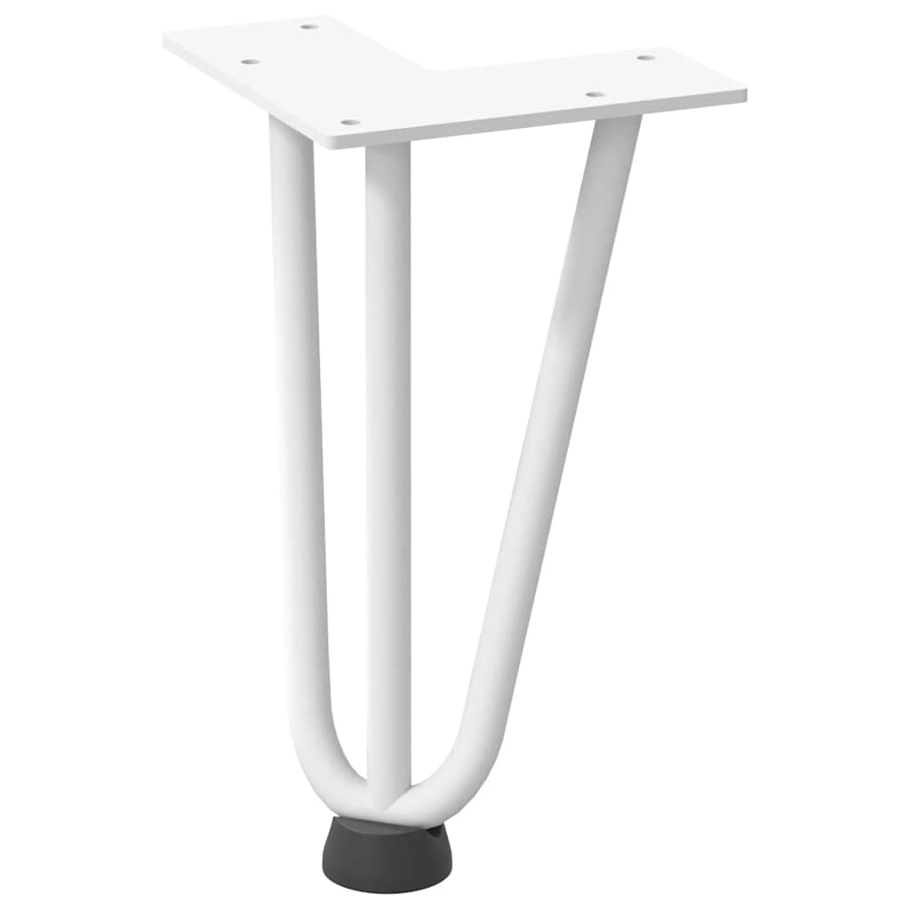 Kavos staliuko kojelės, 4 vnt., baltos, 20 cm, plienas, segtukai - Namų Idėja